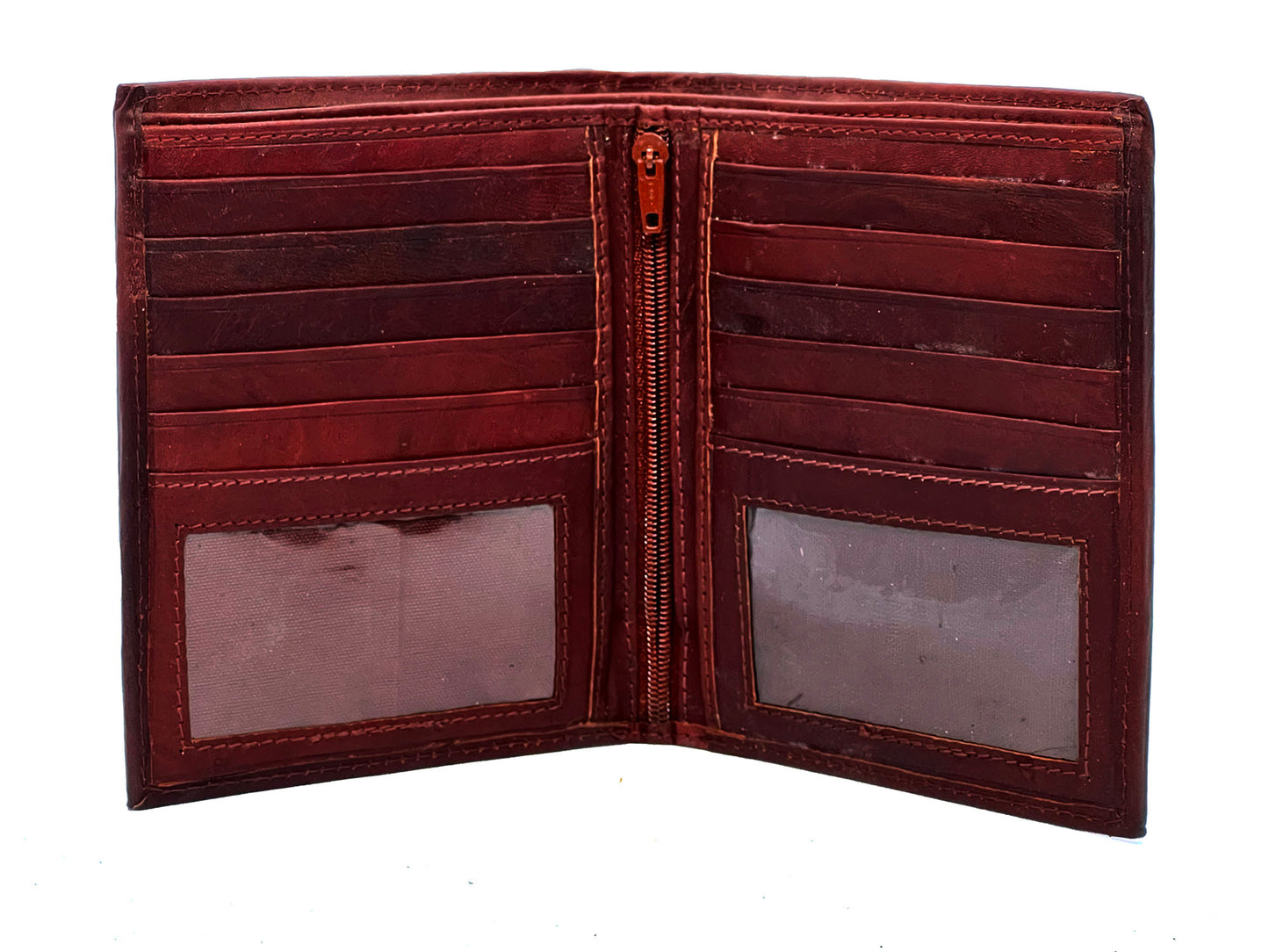 RFID Blocking Genuine Leather Men's European Hipster Bifold Wallet 10 Card 2 ID