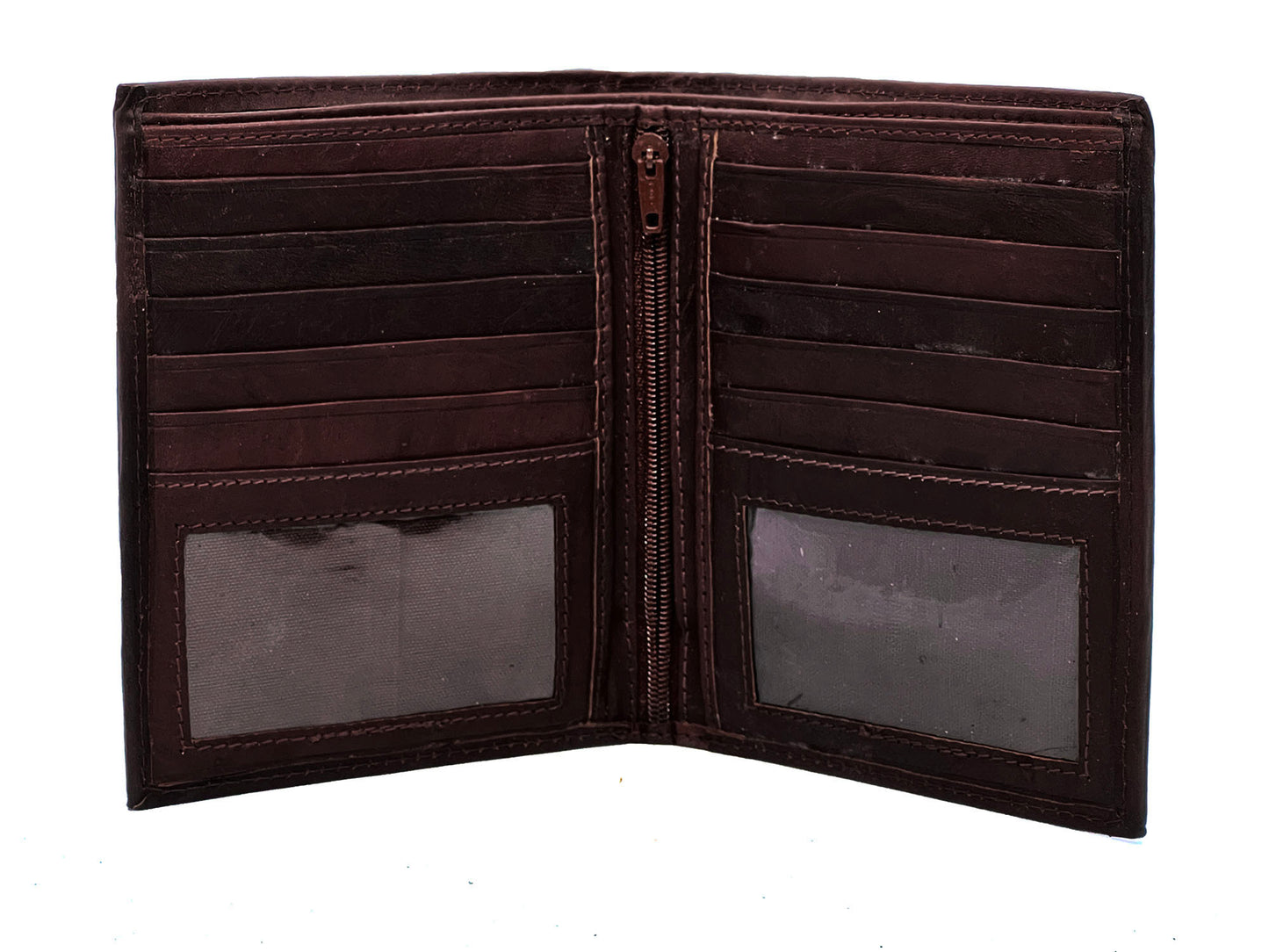 RFID Blocking Genuine Leather Men's European Hipster Bifold Wallet 10 Card 2 ID