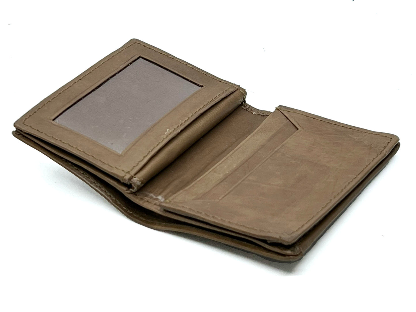 RFID Blocking Men's Genuine Leather ID Bifold 18+ Card Holder Center Flap Compact Wallet