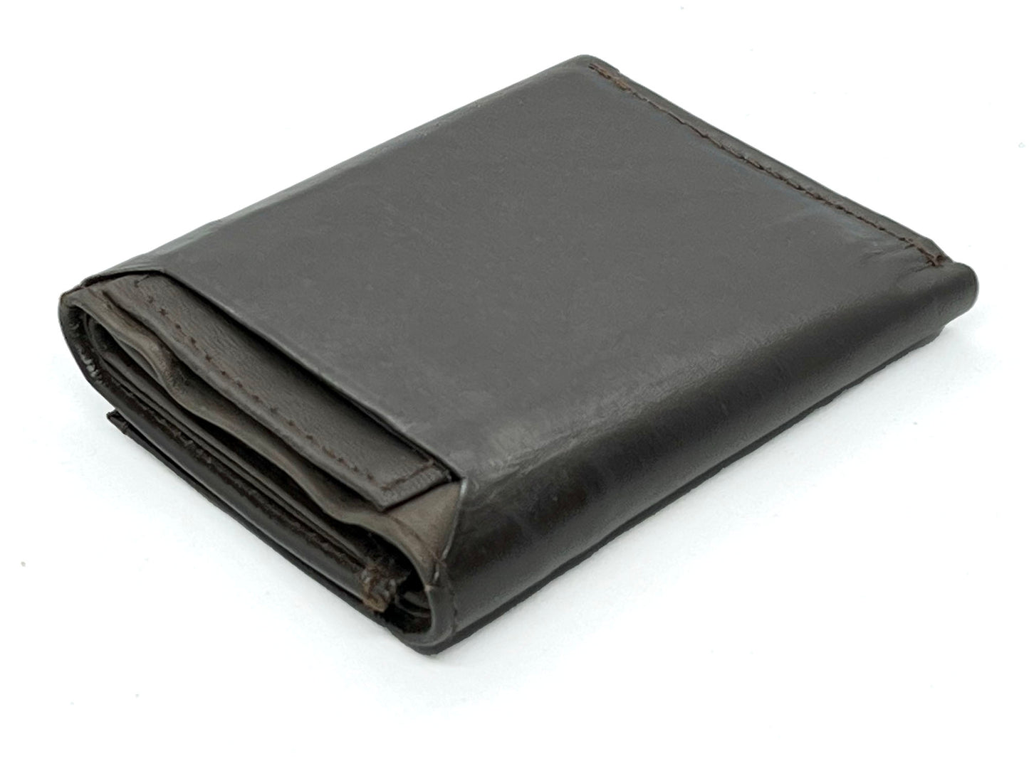 RFID Blocking Genuine Leather Men's Trifold Wallet Flap Top Detachable Card Holder