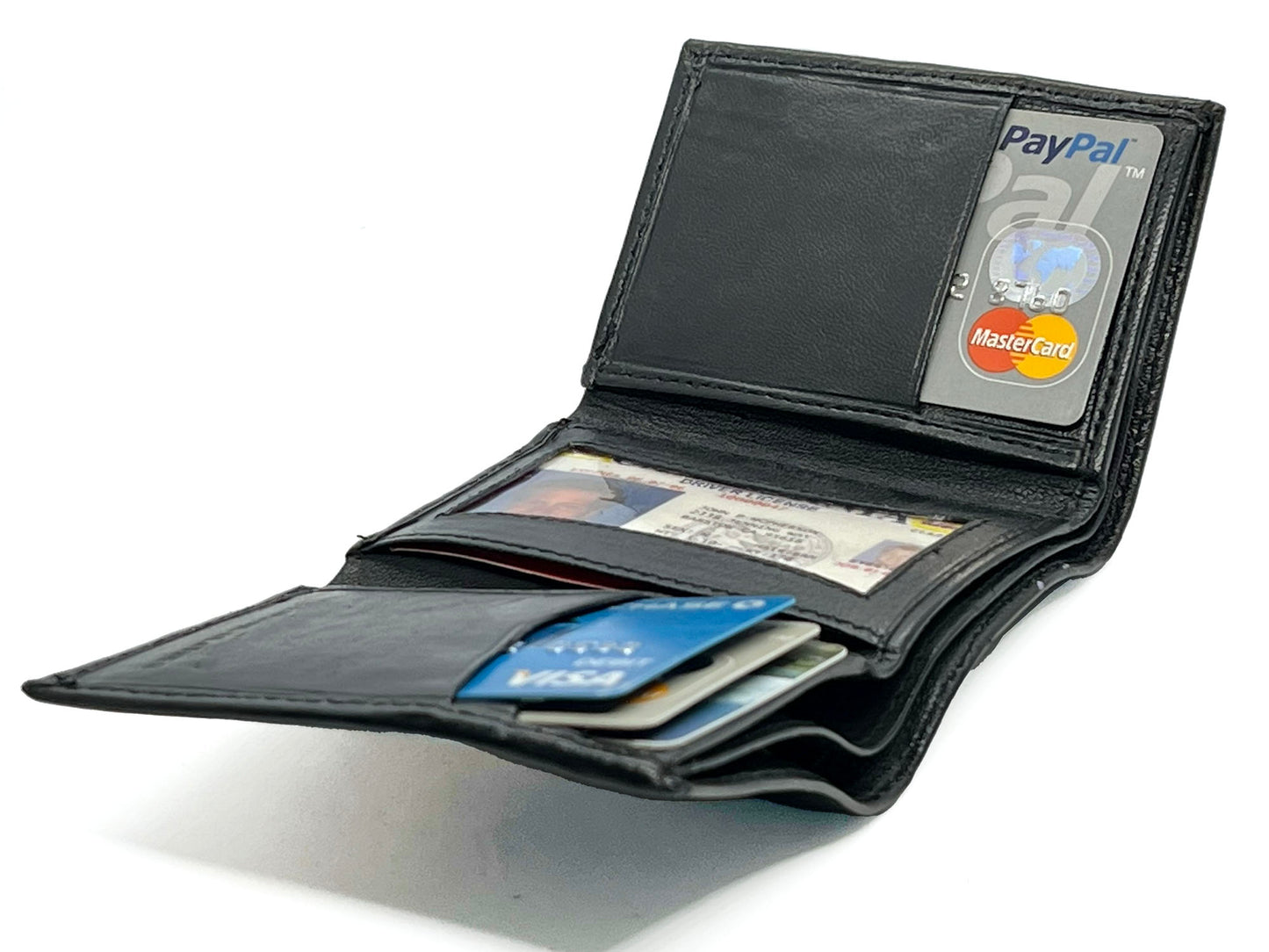 RFID Blocking Men's Wallet Extra Capacity Multi ID Card Slot Center Flap Trifold