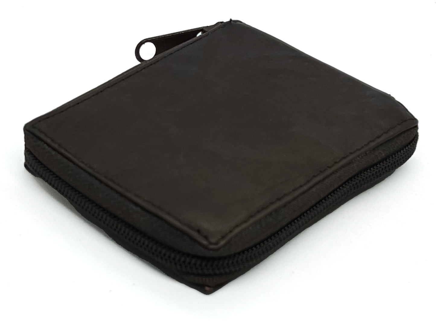 RFID Blocking Genuine Leather Men's Bifold Wallet Credit Card Holder Zip Around Flap Top