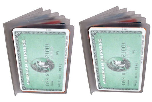 Sets of 2 Heavy Duty Vinyl Plastic for Secretary Trifold Wallet Replacement Inserts