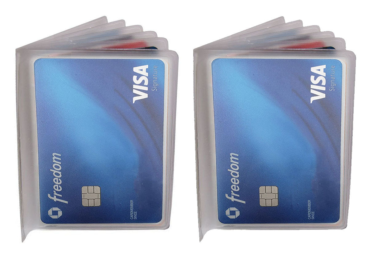 Sets of 2 Heavy Duty Vinyl Plastic for Secretary Trifold Wallet Replacement Inserts