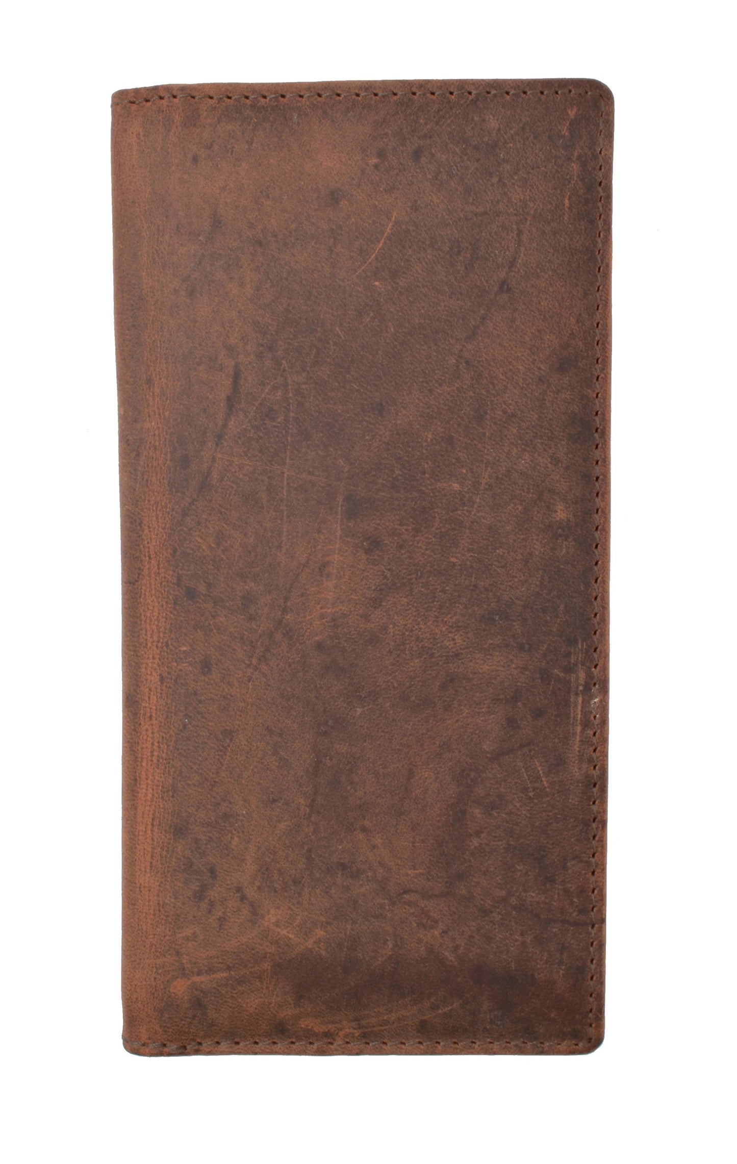 Hunter Brown RFID Blocking Genuine Leather Standard Checkbook Cover Wallet