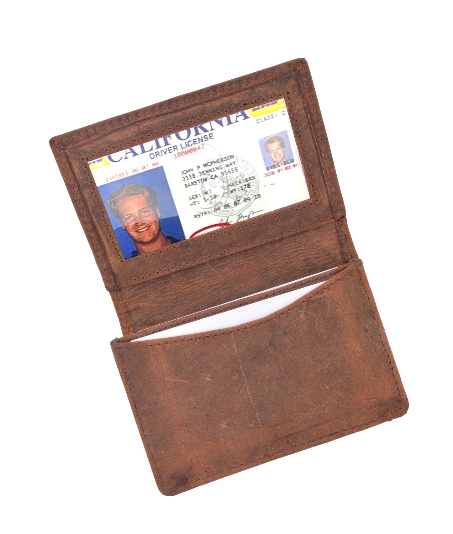 RFID Blocking Genuine Leather Men's Bifold Wallet Credit Card Holder High Capacity Case