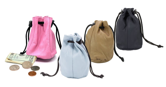 Genuine Leather Soft Coin Purse Change Holder Utility Pouch