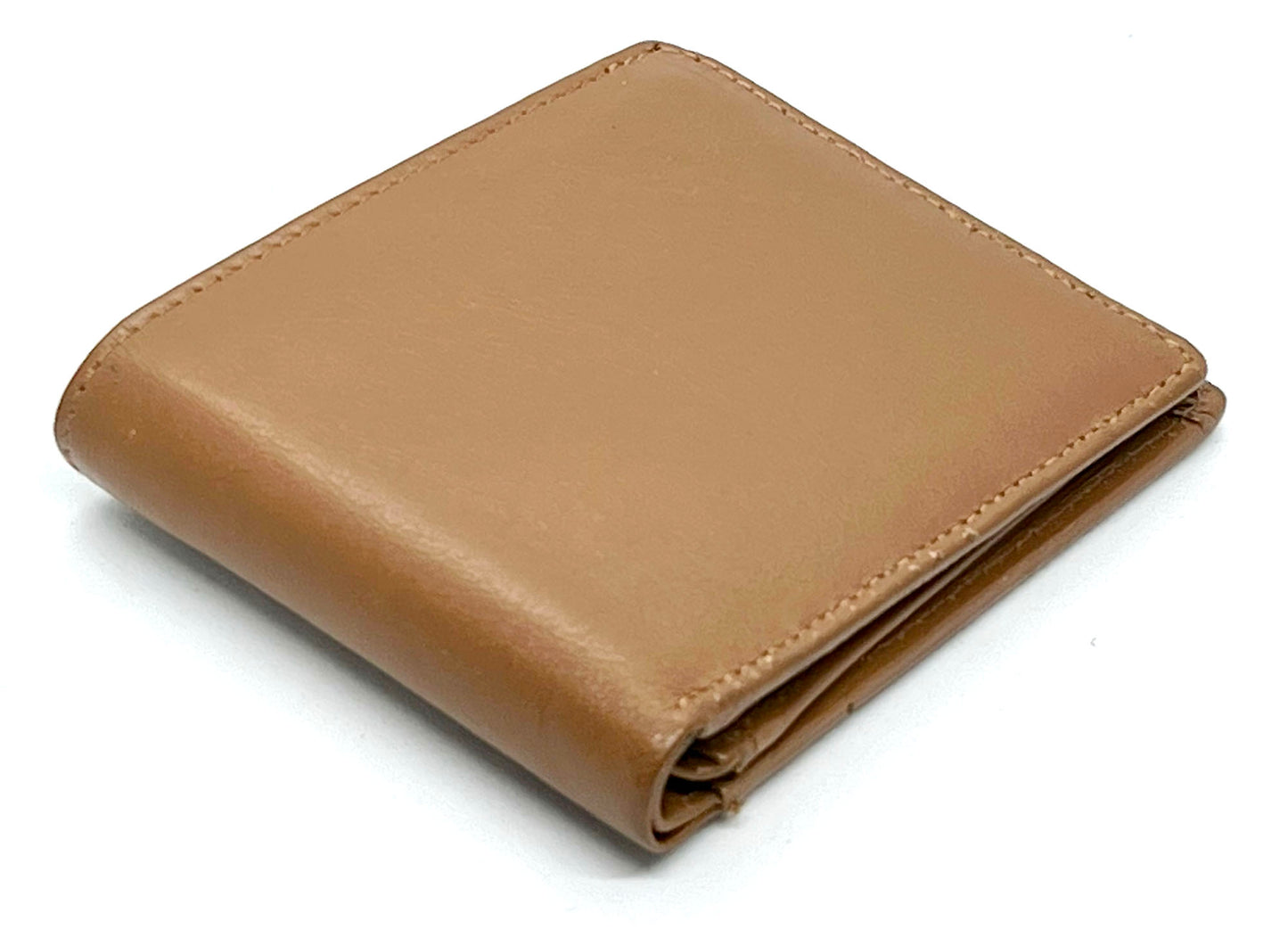 Tan RFID Blocking Premium Leather enter Flap Bifold Wallet