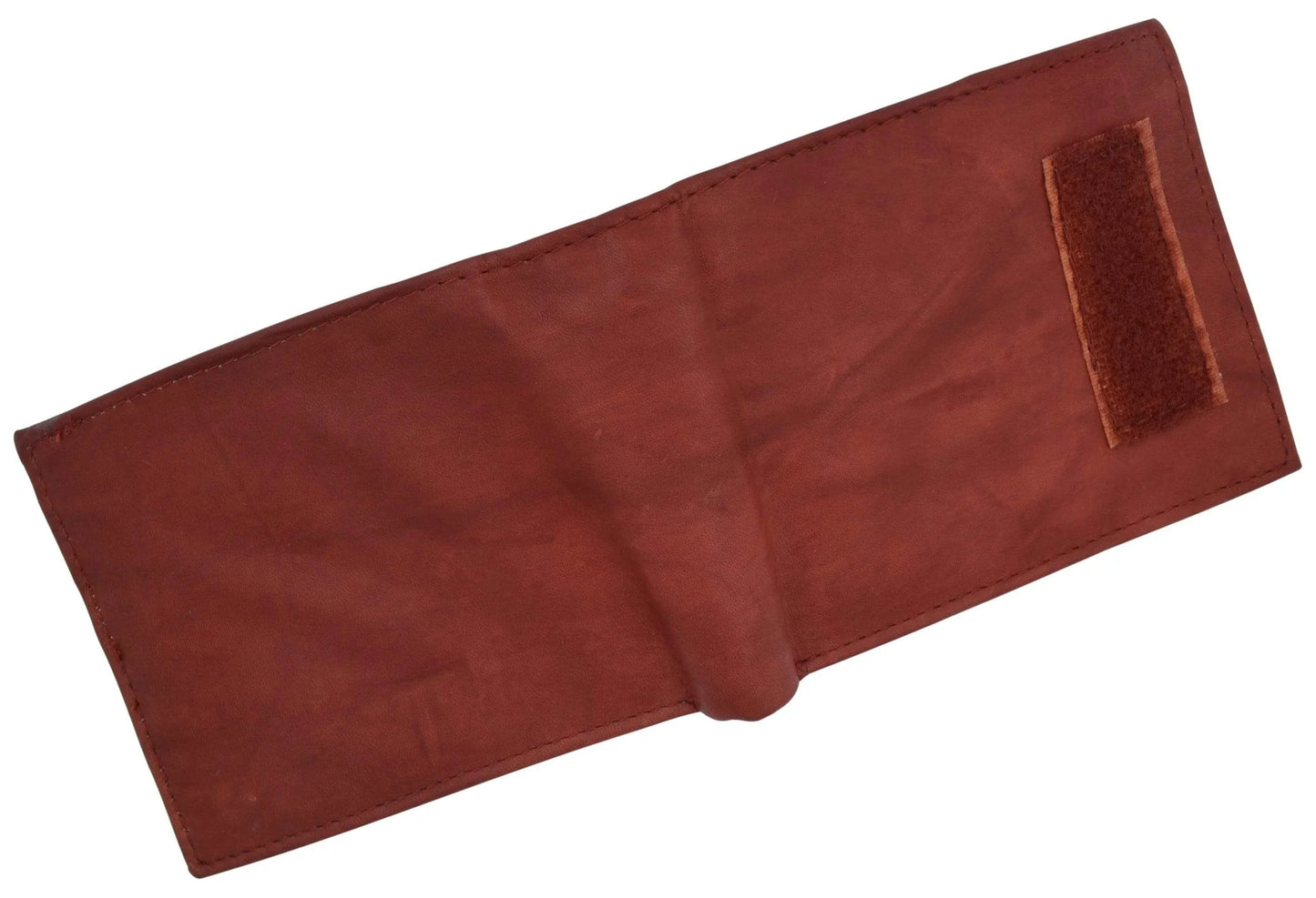 RFID Blocking Leather Bifold Wallet With Hook And Loop Closure And Flap Up ID Window