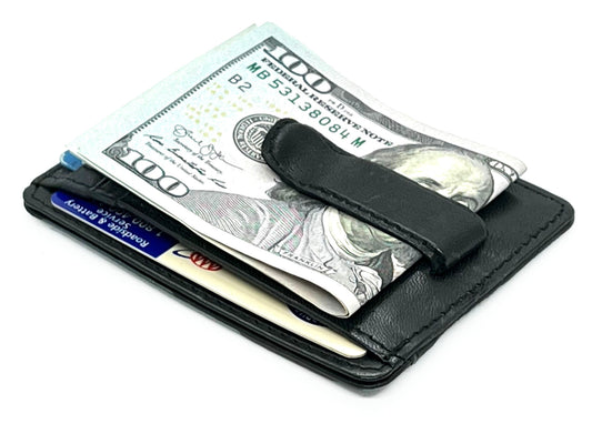 RFID Blocking Leather Slim Men's Money Clip ID Card Holder Front Pocket Wallet