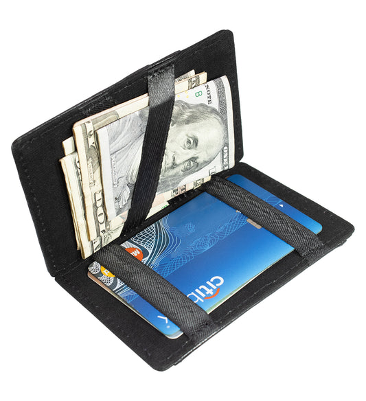 Genuine Leather Magic Wallet Slim Card Billfold Holder