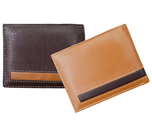 RFID Blocking Genuine Leather Men's Bifold Premium Wallet With Removable Handmade