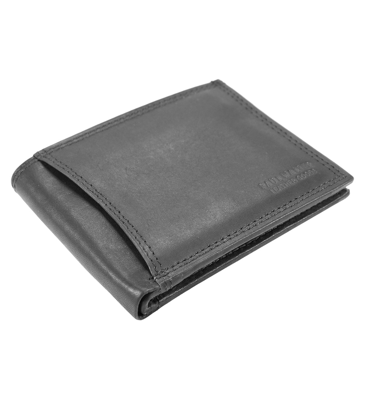 RFID Blocking Genuine Leather Men's Trifold Premium Wallet Removable ID Holder