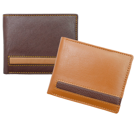 RFID Blocking Genuine Leather Men's RFID Premium Wallet Flap Top