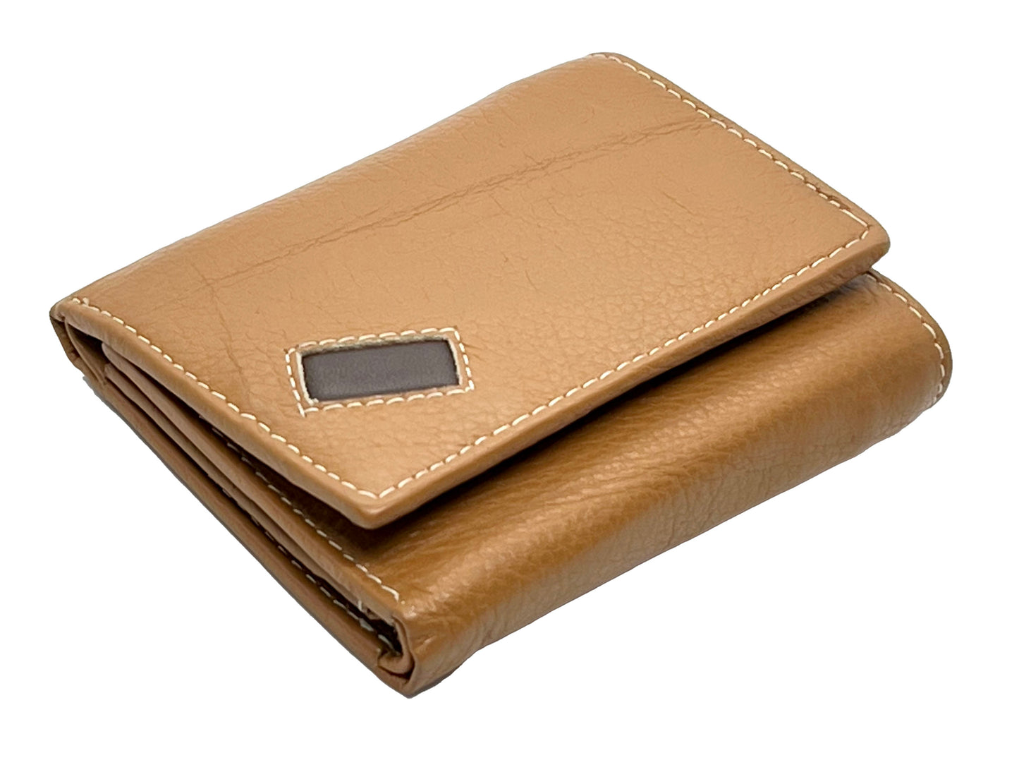 RFID Blocking Premium Leather enter Flap Trifold Wallet Center Flap