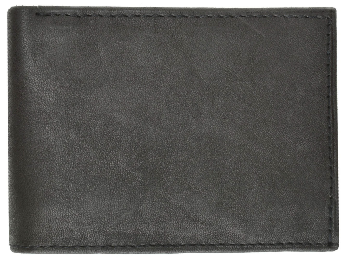RFID Blocking Men's Genuine Leather Flap Top Bifold Wallet ID Card Holder Thin Black Brown