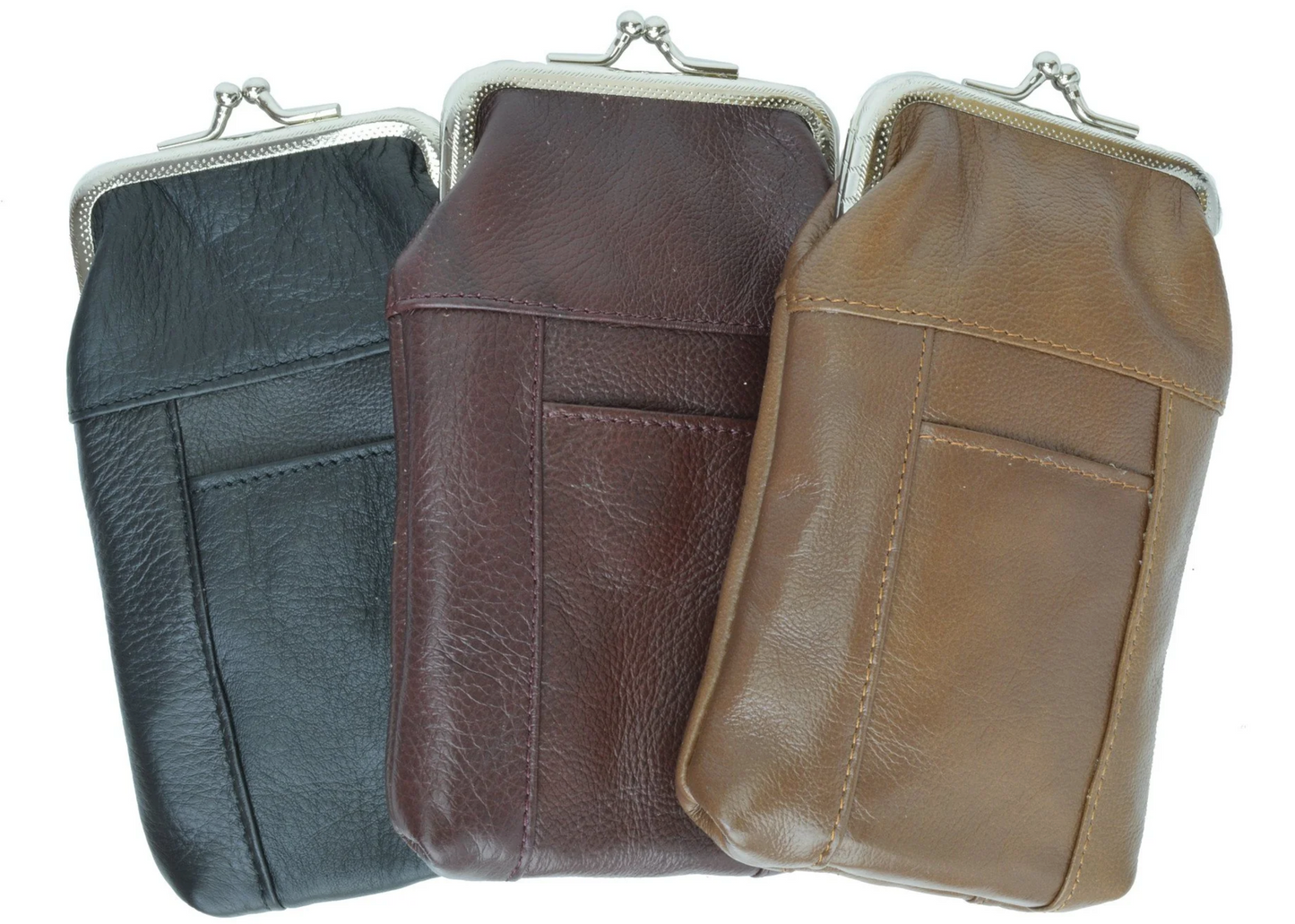 Genuine Leather Cigarette Soft Case Small Lighter Tobacco Holder for Men Women
