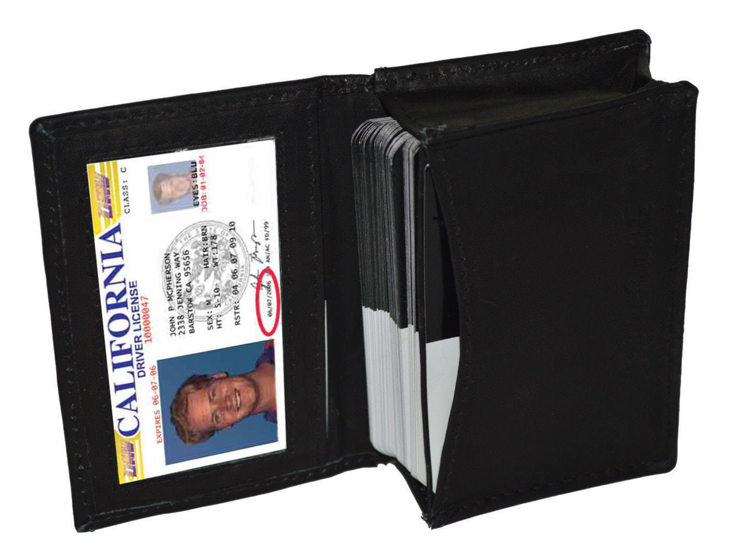 RFID Blocking Genuine Leather ID 18 Credit Cards Holder Card Wallet