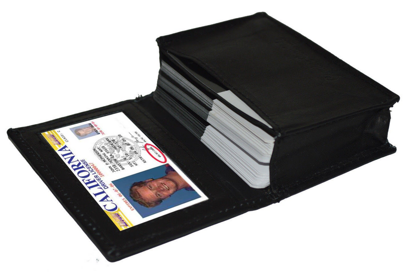 RFID Blocking Genuine Leather ID 18 Credit Cards Holder Card Wallet