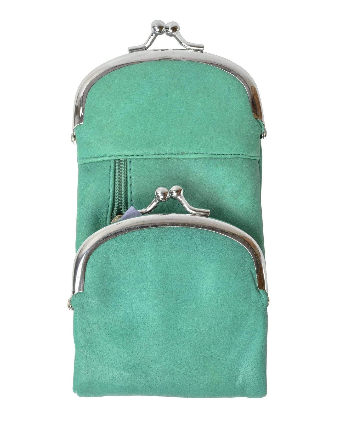 Genuine Leather Cigarette Soft Case Lighter Coin Holder Double Clasp