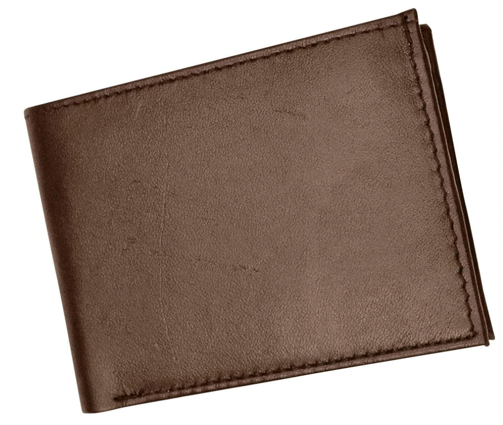 Genuine Leather Men's Bifold Money Clip Front Pocket Credit Card Wallet