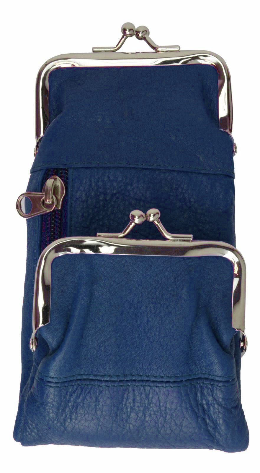 Genuine Leather Cigarette Soft Case Lighter Coin Holder Double Clasp