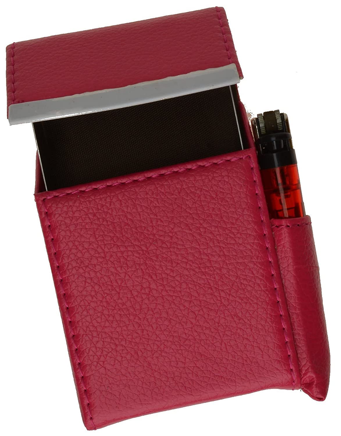 Genuine Leather Cigarette Hard Case Small Lighter Holder New
