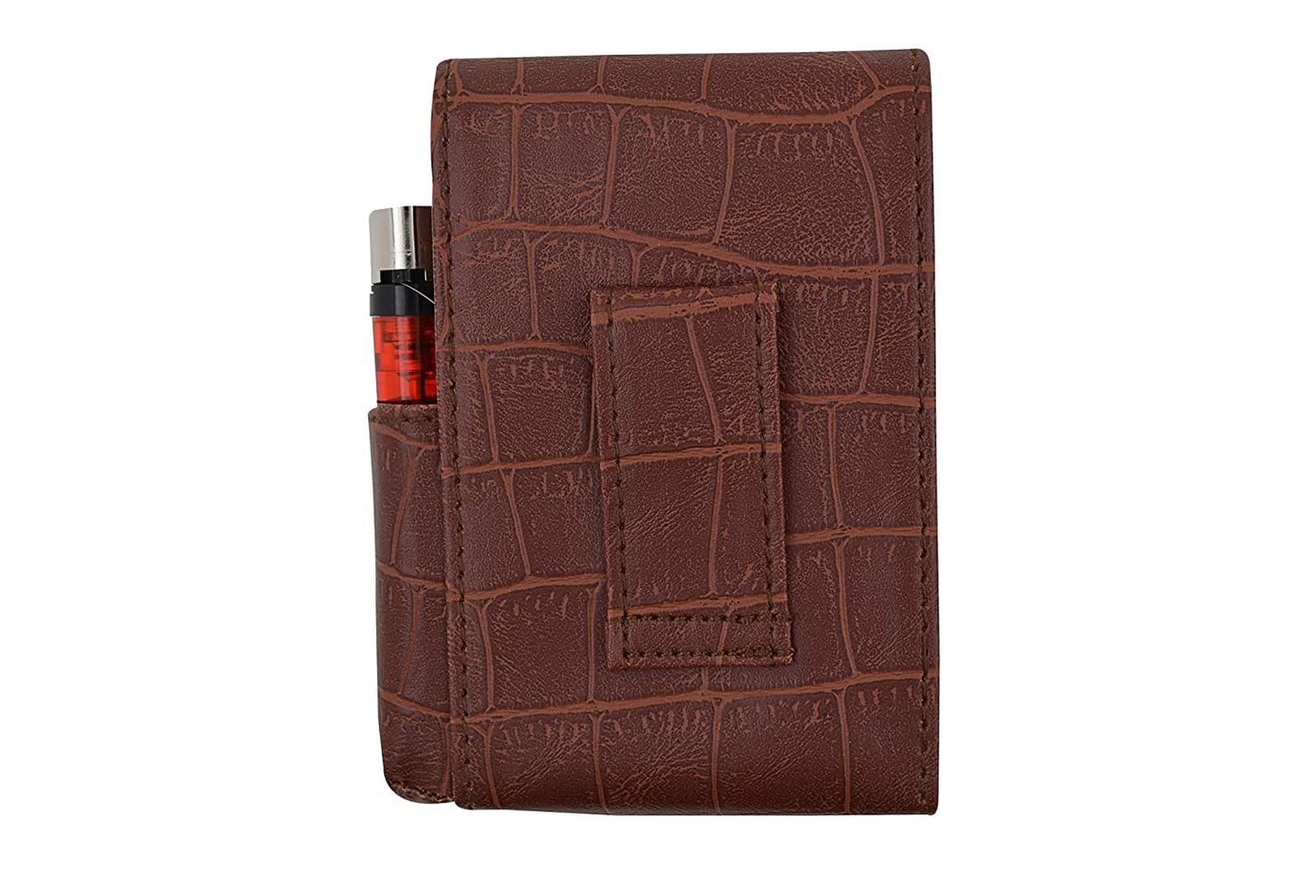 Genuine Leather Cigarette Hard Case Small Lighter Holder New