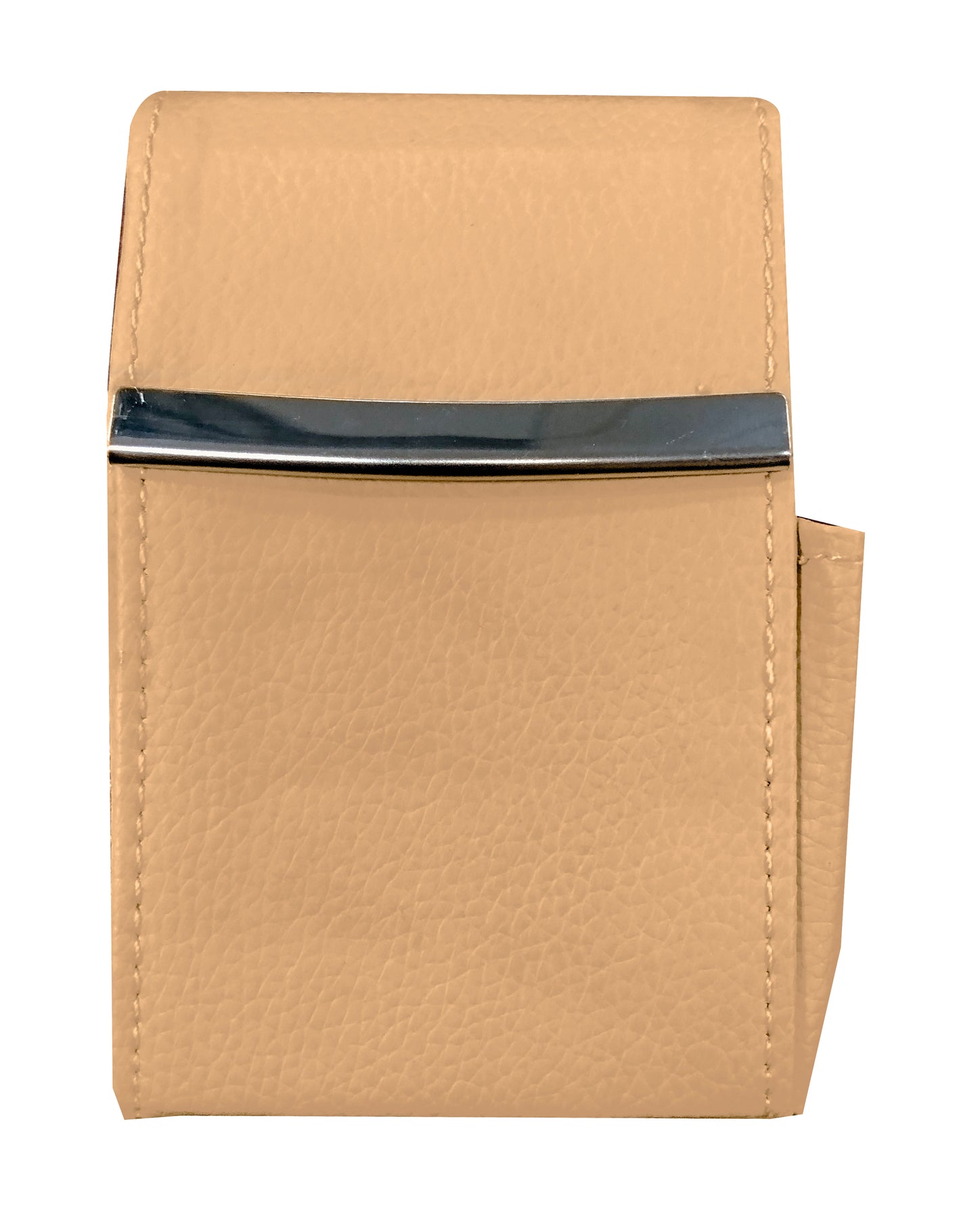 Genuine Leather Cigarette Pack Holder Flip-Top Pouch Smoke Carrying Hard Case