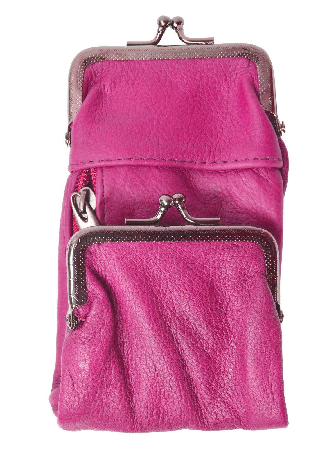 Genuine Leather Cigarette Soft Case Lighter Coin Holder Double Clasp