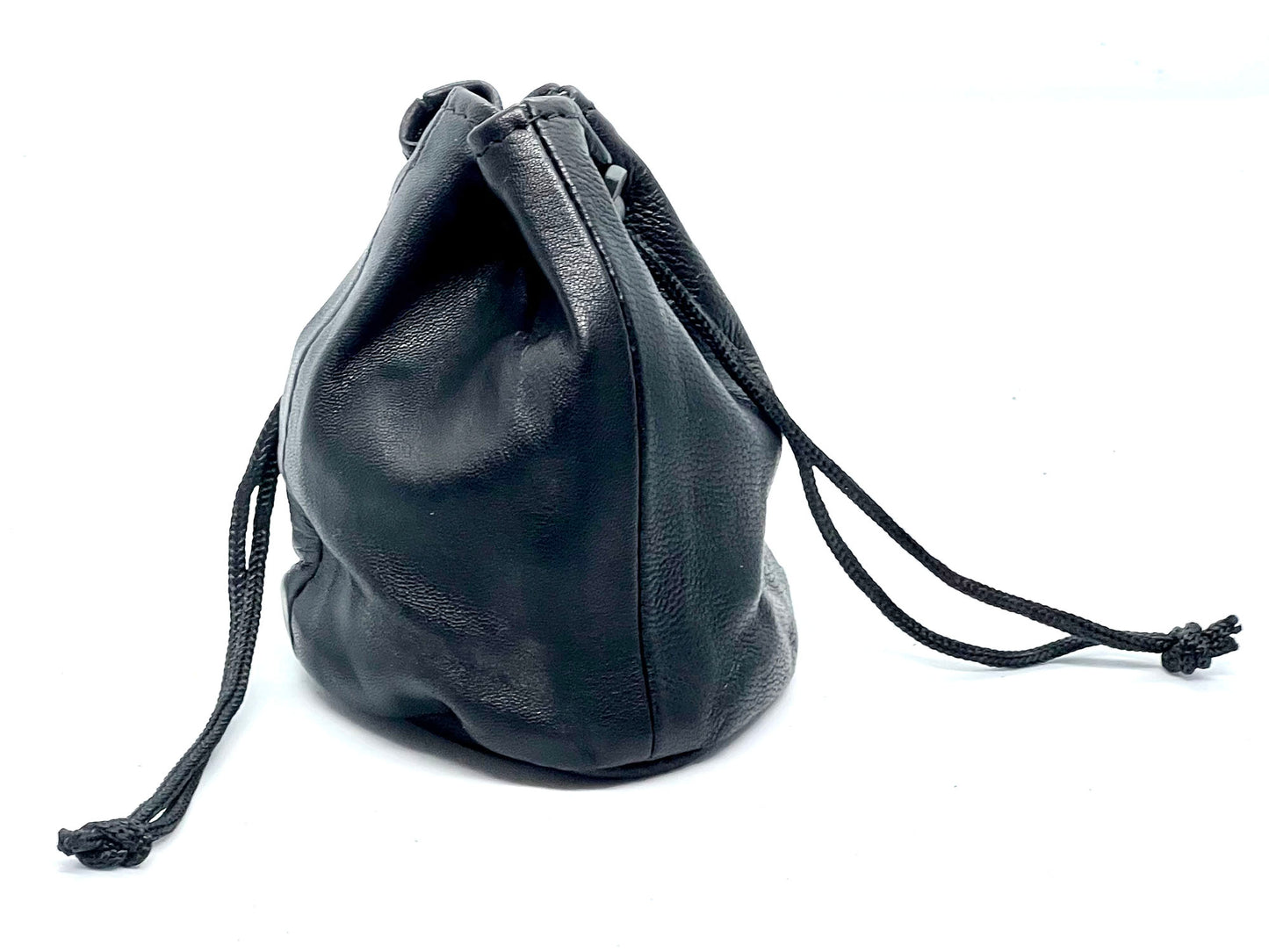 Genuine Leather Coin Purse Soft Pouch Drawstring Trap Closed Mini Bag