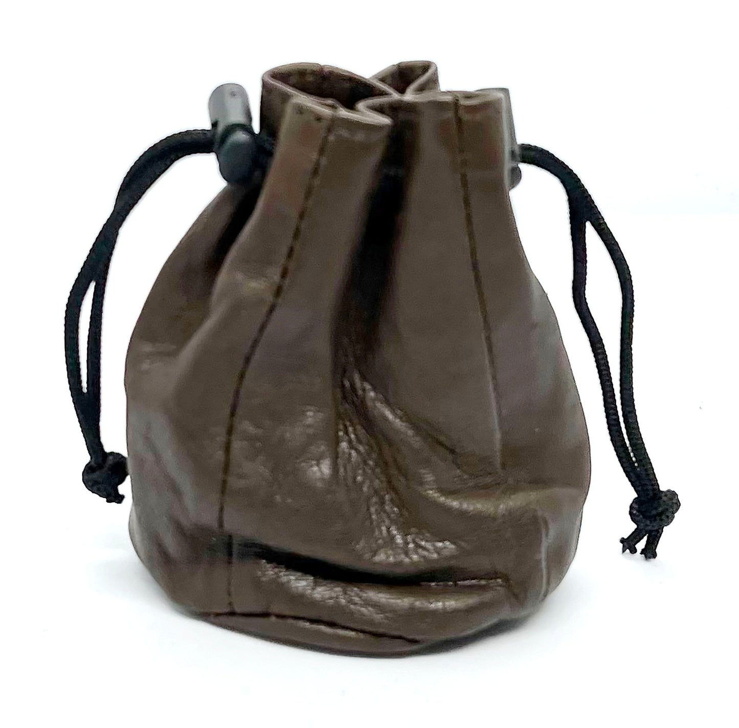Genuine Leather Coin Purse Soft Pouch Drawstring Trap Closed Mini Bag