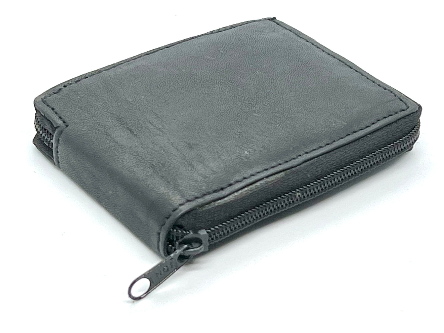 Genuine Leather Men's Bifold Wallet Credit Card Holder Zip Around Clear Card Insert