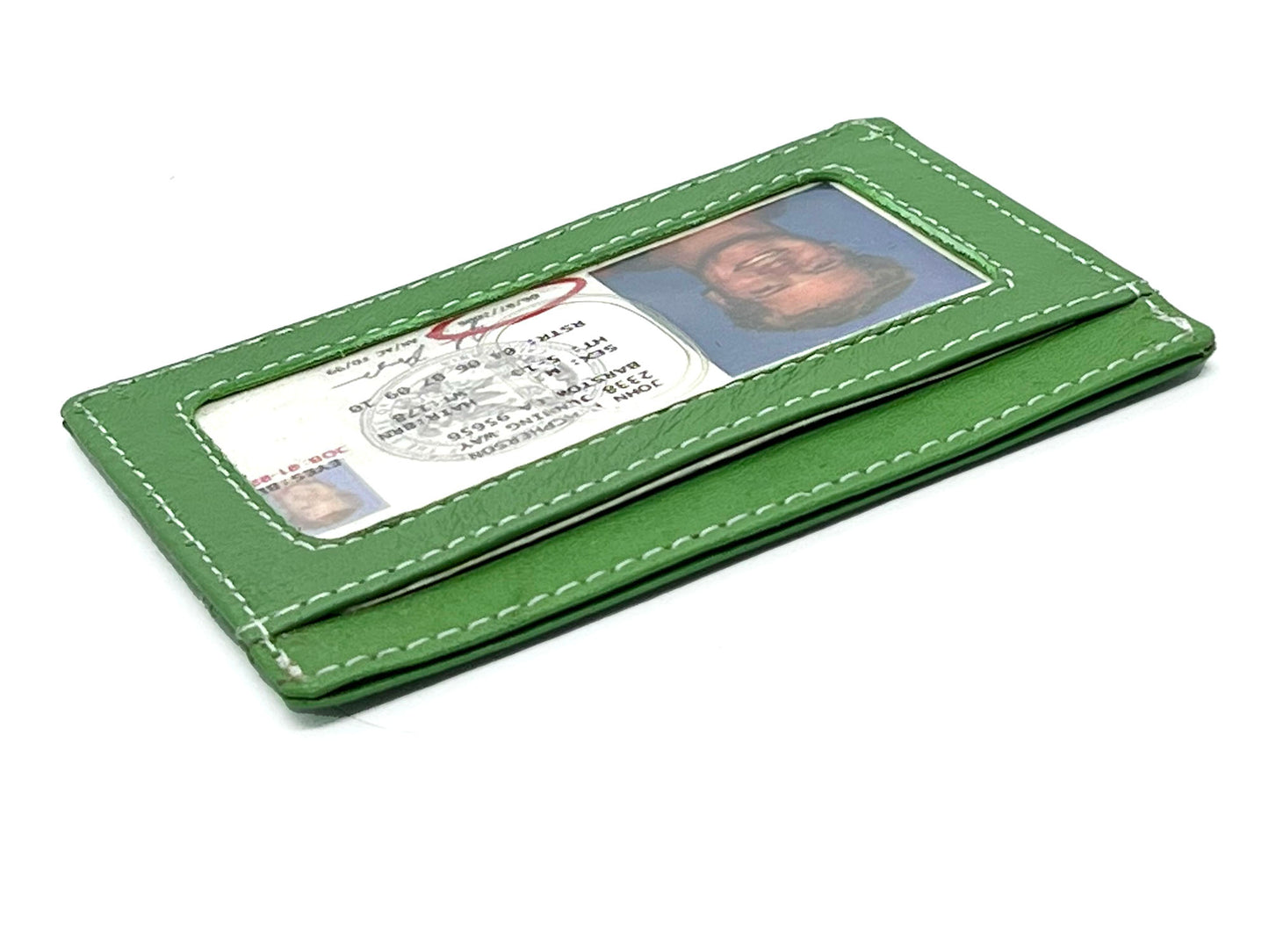 Genuine Leather Slim Wallet 2 Credit Card Case Sleeve Minimalist Front Pocket ID Holder