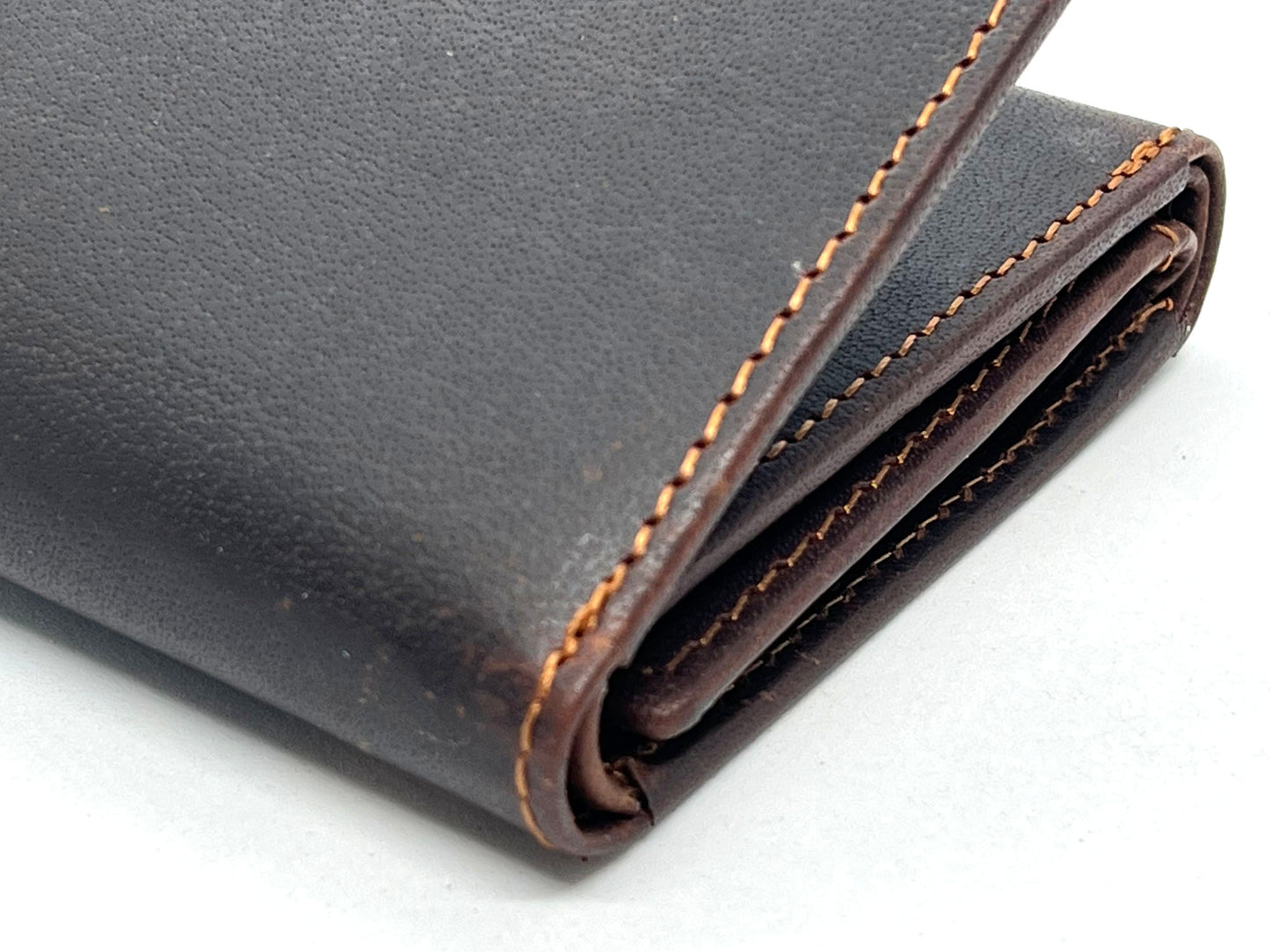 RFID Blocking Hunter Brown Leather Men's Trifold Vintage Wallet Center Flap Premium Quality