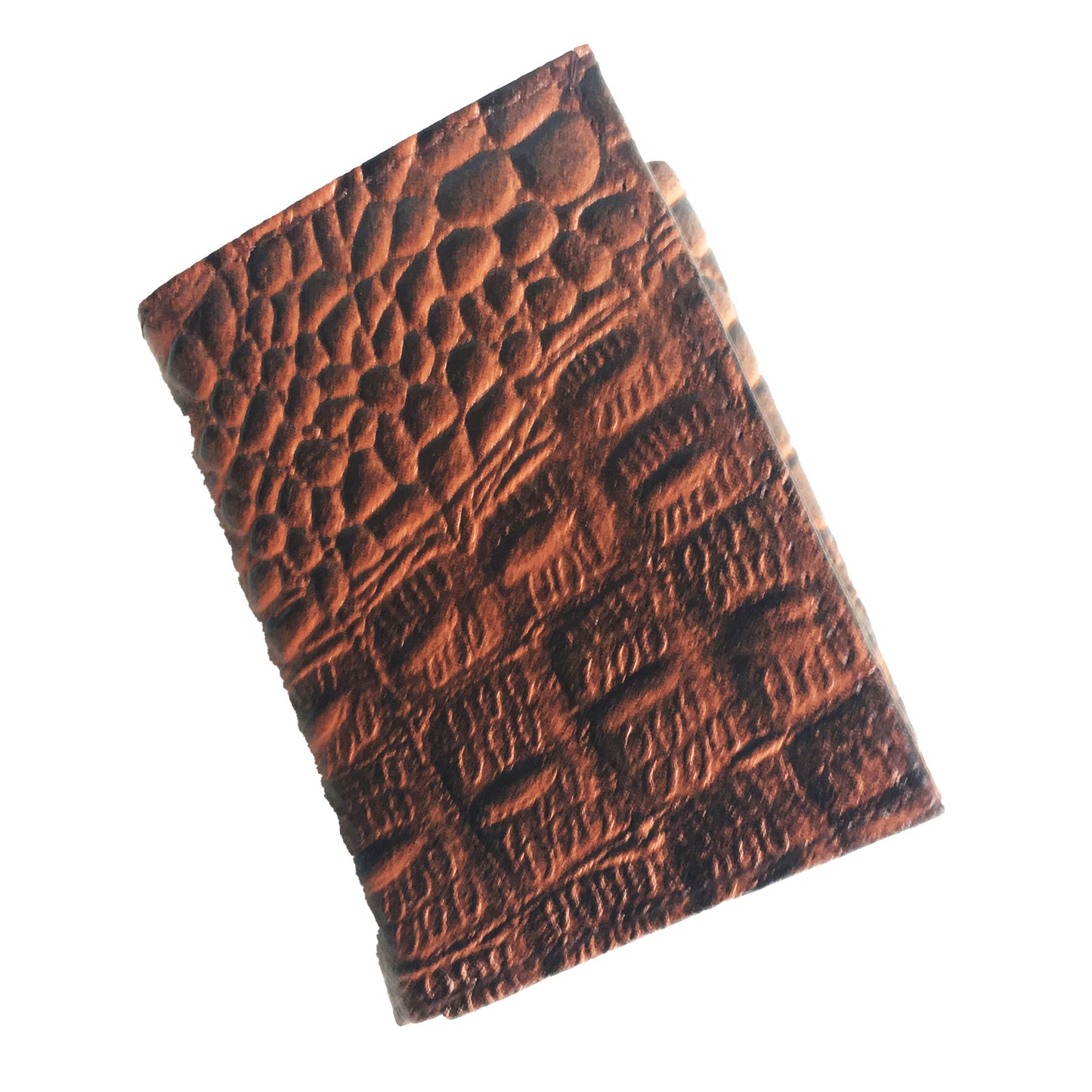 Genuine Leather Croc Print Mens Trifold Wallet ID Credit Card Holder Front Pocket