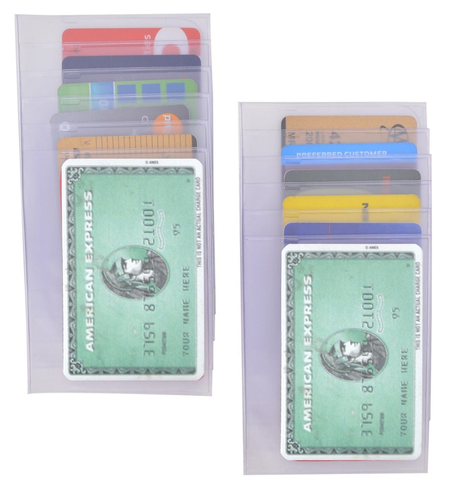 Sets of 2 Heavy Duty Vinyl Plastic for Secretary Checkbook Cover long Wallet Replacement Inserts