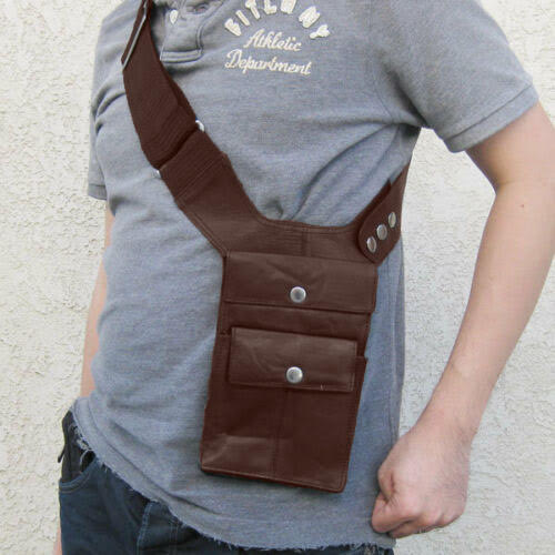 Handcrafted Leather Shoulder Men's Underarm Bag Hidden Pocket Holder