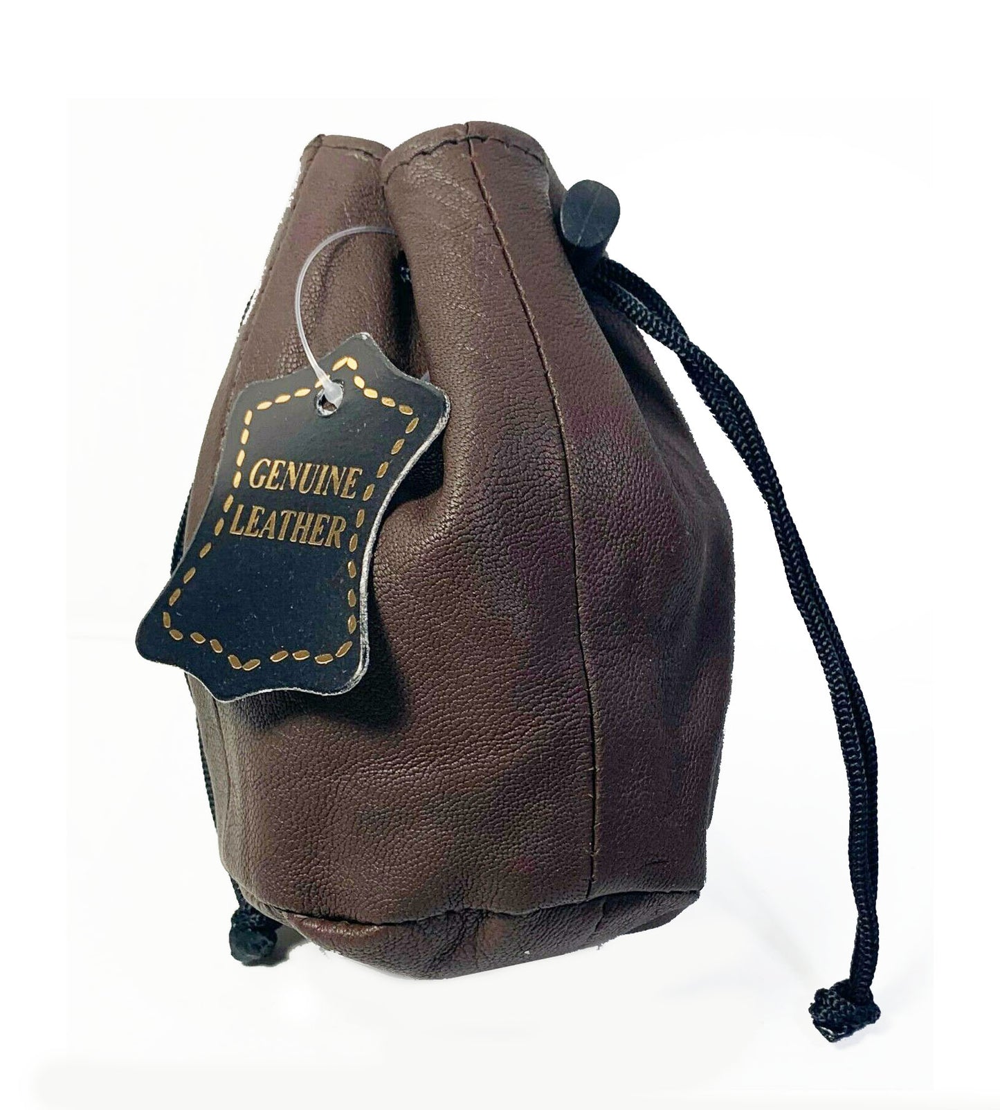 Genuine Leather Coin Purse Soft Pouch Drawstring Trap Closed Mini Bag