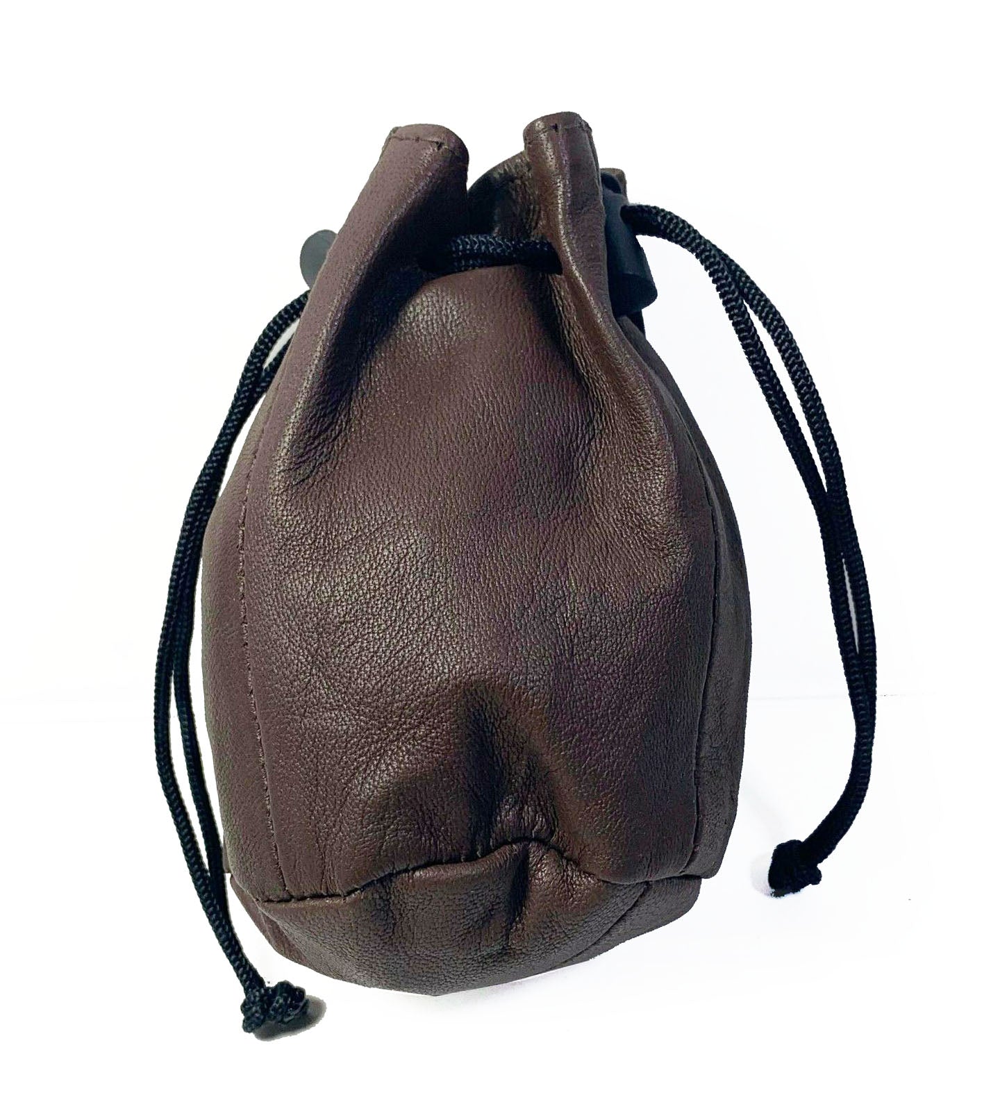 Genuine Leather Coin Purse Soft Pouch Drawstring Trap Closed Mini Bag