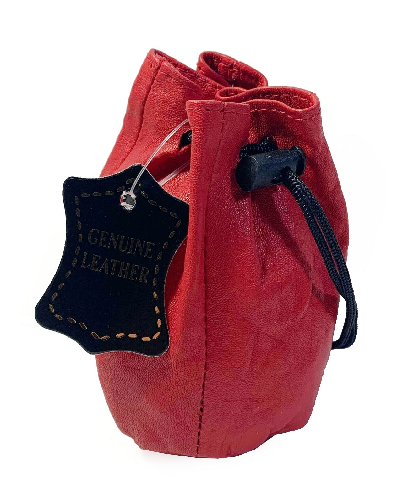 Genuine Leather Coin Purse Soft Pouch Drawstring Trap Closed Mini Bag