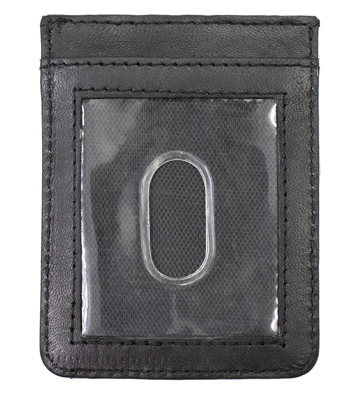 RFID Blocking Genuine Leather Money Clip ID Card Holder Slim Flat Magnetic Clip