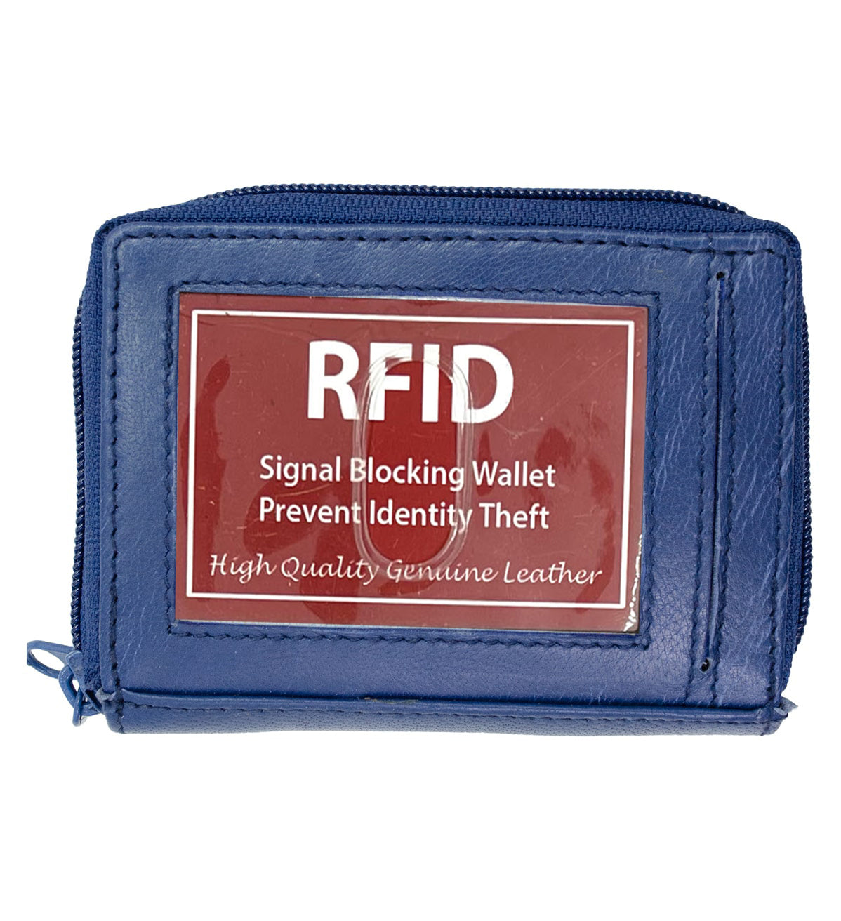 RFID Genuine Leather Credit Card Holder Accordion Women's Wallet 2 Zip