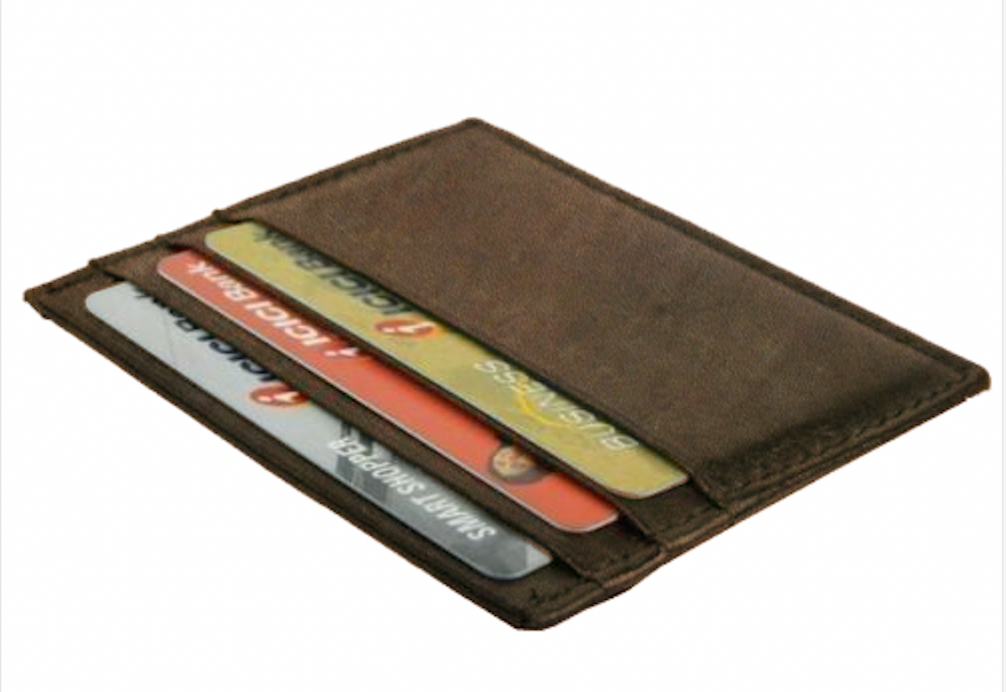 Black Genuine Leather Men's Wallet ID Credit Card Thin Holder Minimalist Ultra Thin Billfold