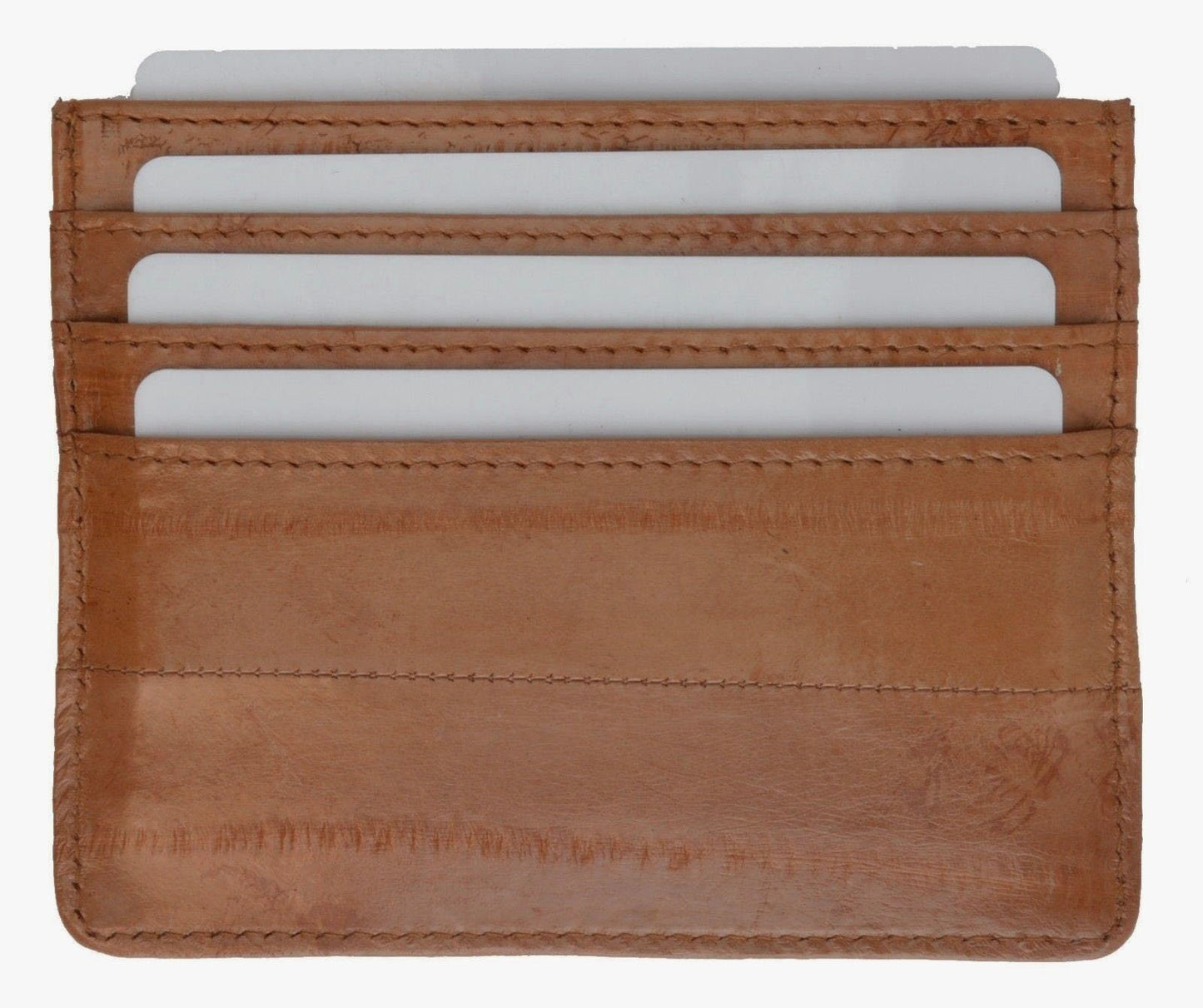 Eel Skin Leather Mens Thin Wallet Front Pocket Credit Card Front Pocket Holder