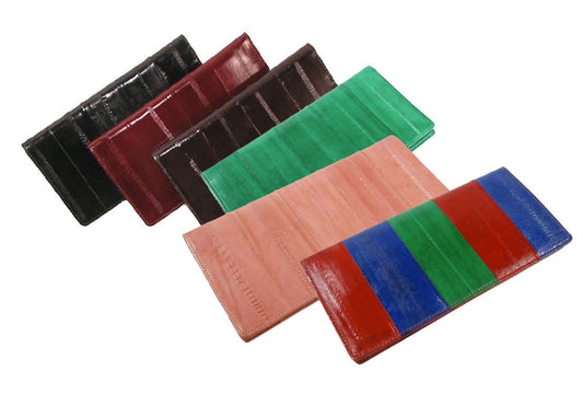 Eel Skin Leather Checkbook Cover Basic Case Plain Wallet personal check Holder