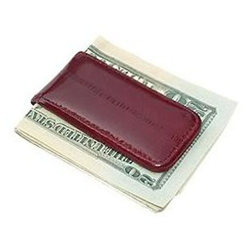 Genuine Eel Skin Leather Men's Strong Magnetic Money Clip Money Holder