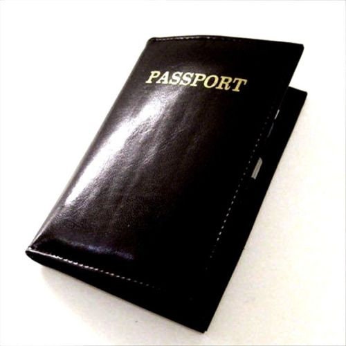Genuine Leather Passport Cover Travel Document Holder ID Card Wallet