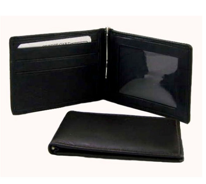 RFID Blocking Leather Men's Bifold Money Clip Wallet ID Credit Card Holder