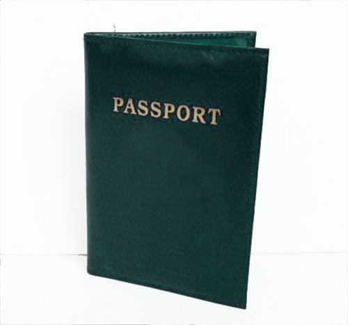 Genuine Leather Passport Cover Travel Document Holder ID Card Wallet